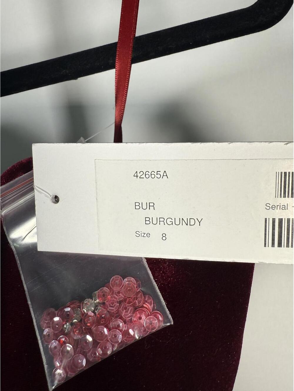 NWT Jovani 42665A Burgundy Strapless Gown Size 8 Formal Prom Dress w/ Straps - Picture 8 of 9